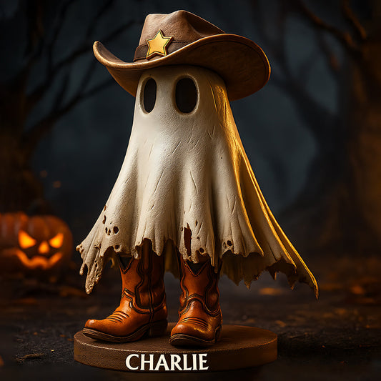 Spooky Cowgirl Cowboy - Personalized Cowgirl Custom Shaped Acrylic Plaque