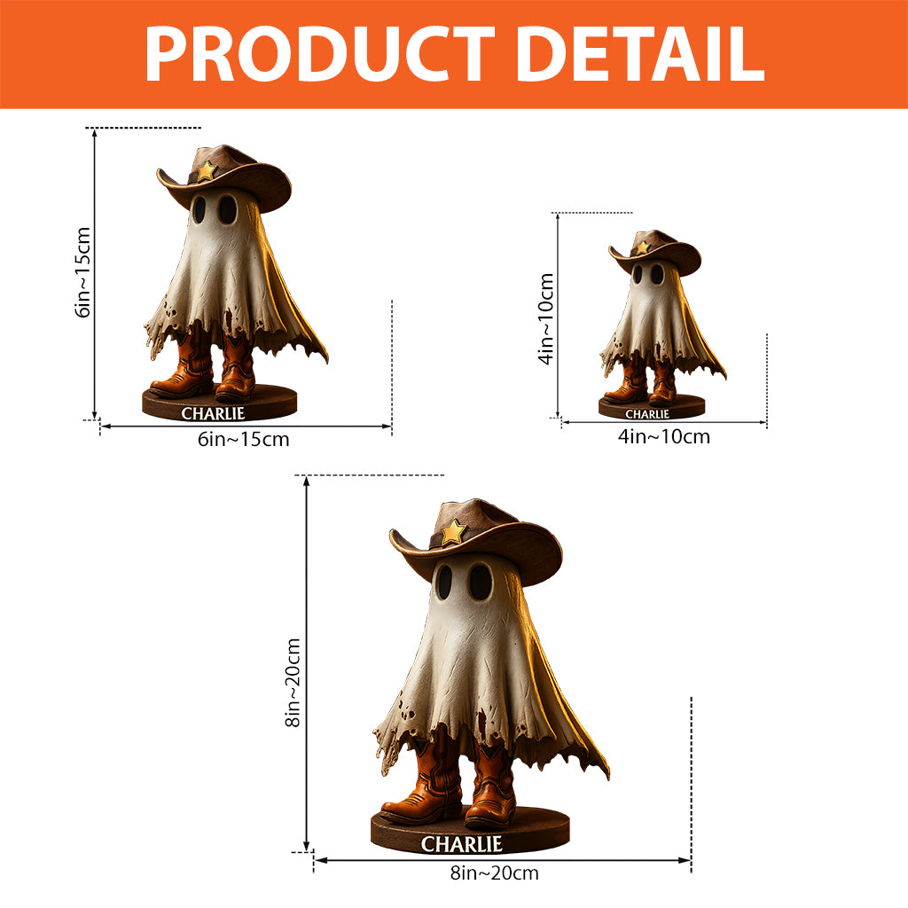 Spooky Cowgirl Cowboy - Personalized Cowgirl Custom Shaped Acrylic Plaque