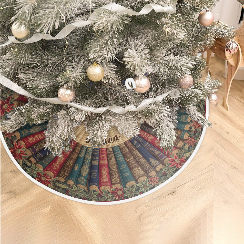 Love Books - Personalized Book Tree Skirt