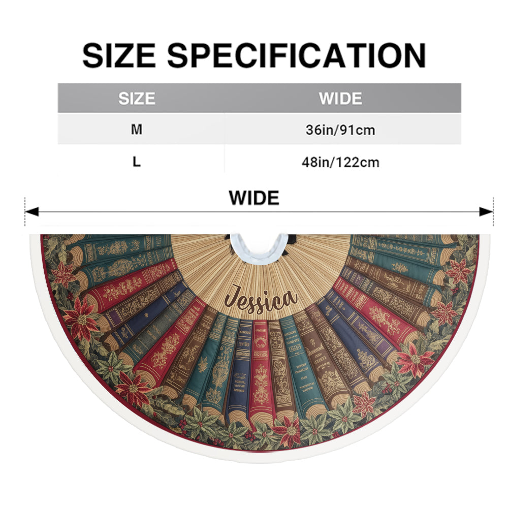 Love Books - Personalized Book Tree Skirt