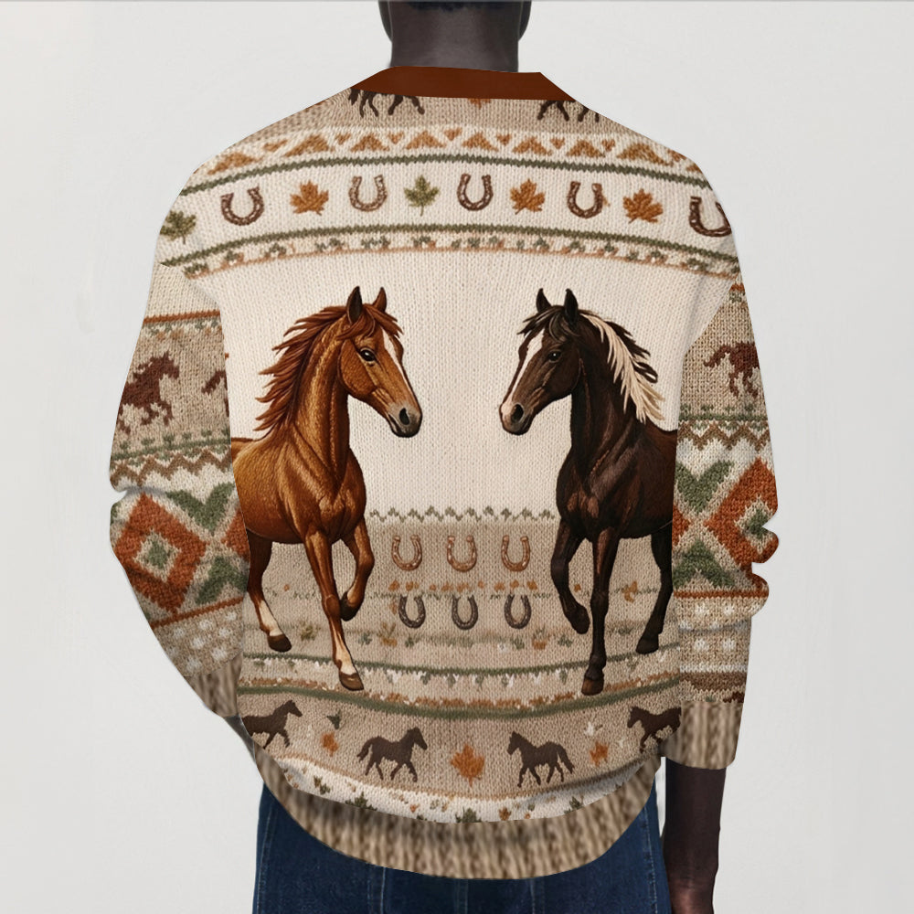 Love Horse - Personalisierter Pferde Cardigan Pullover