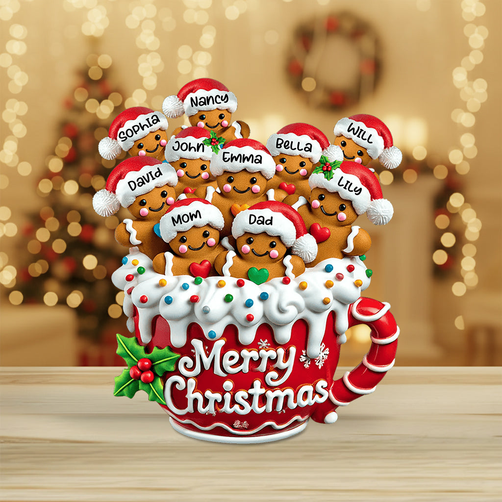 Merry Christmas - Personalized Family Custom Shaped Acrylic Plaque