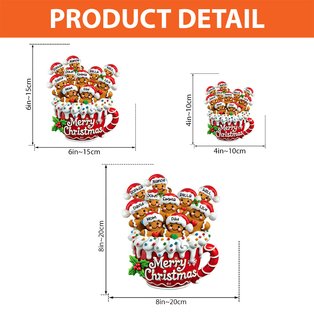 Merry Christmas - Personalized Family Custom Shaped Acrylic Plaque