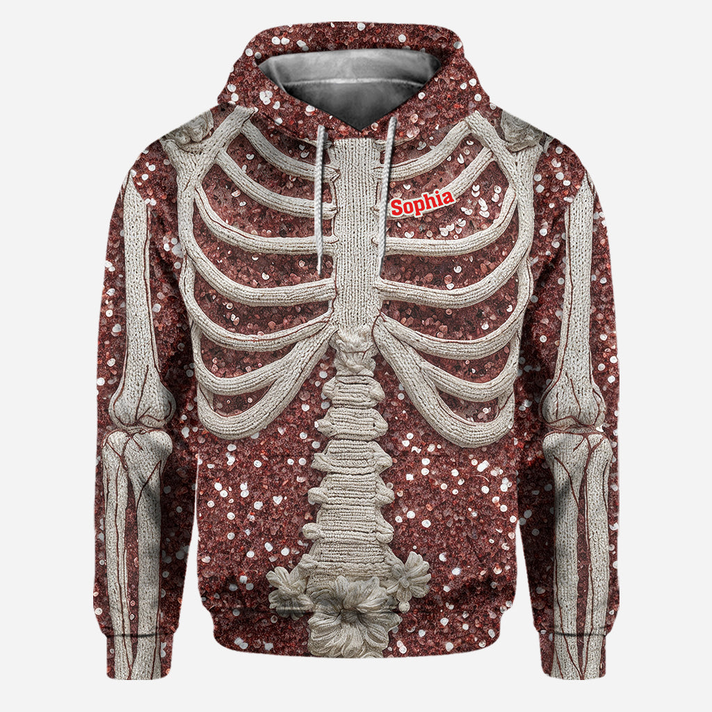 Halloween Skull Knitted Warm - Personalized Skull Hoodie and Leggings