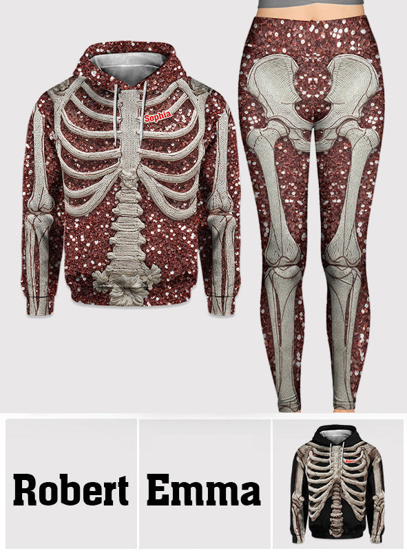 Halloween Skull Knitted Warm - Personalized Skull Hoodie and Leggings