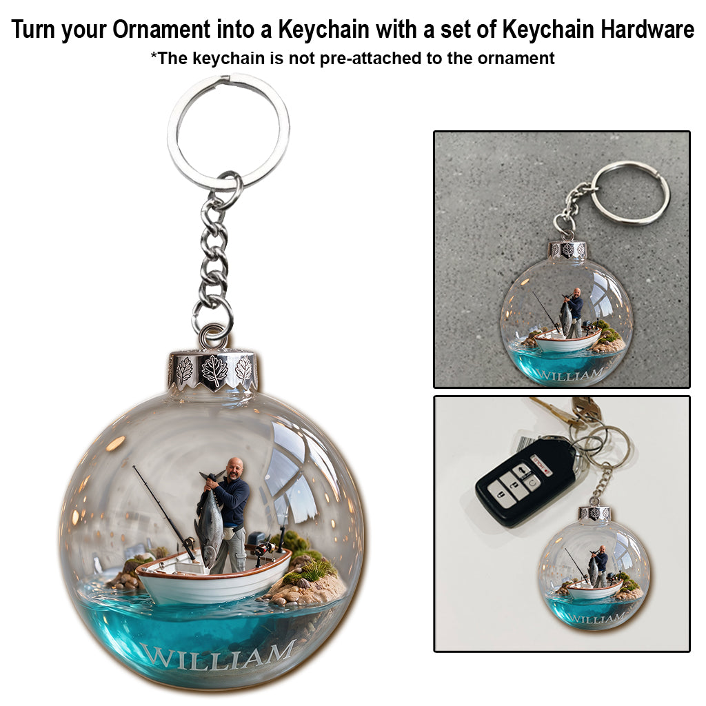 Fisherman Christmas - Personalized Fishing Ornament