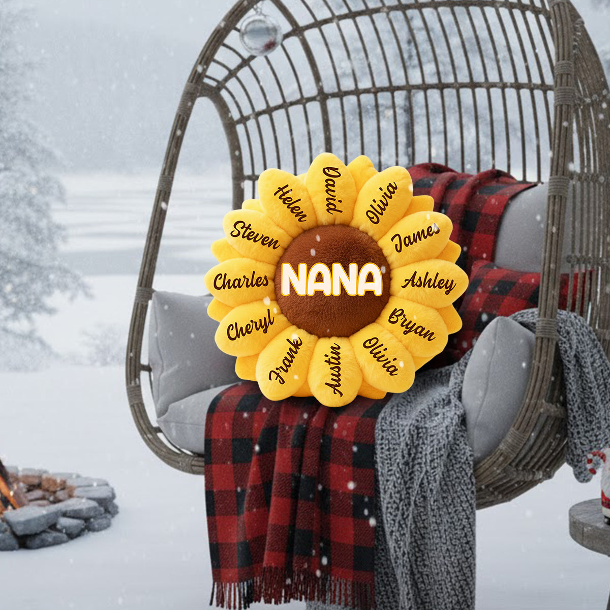 Best Nana Ever - Personalized Grandma Faux Fur Shaped Pillow