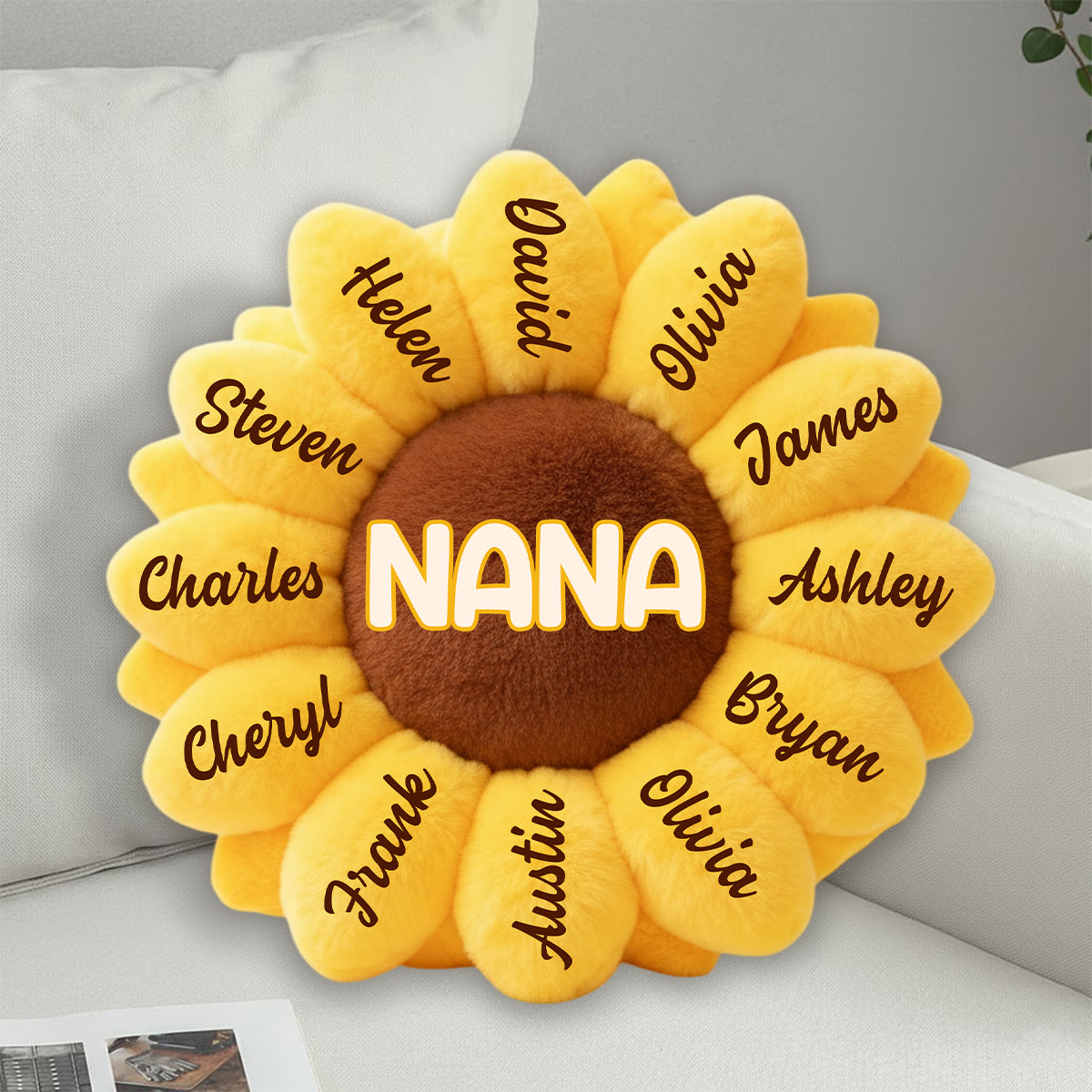 Best Nana Ever - Personalized Grandma Faux Fur Shaped Pillow