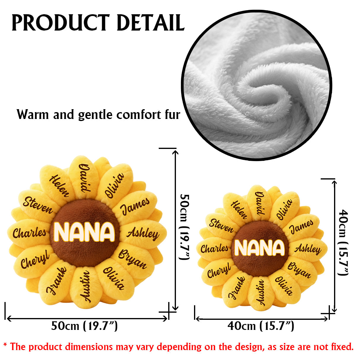 Best Nana Ever - Personalized Grandma Faux Fur Shaped Pillow