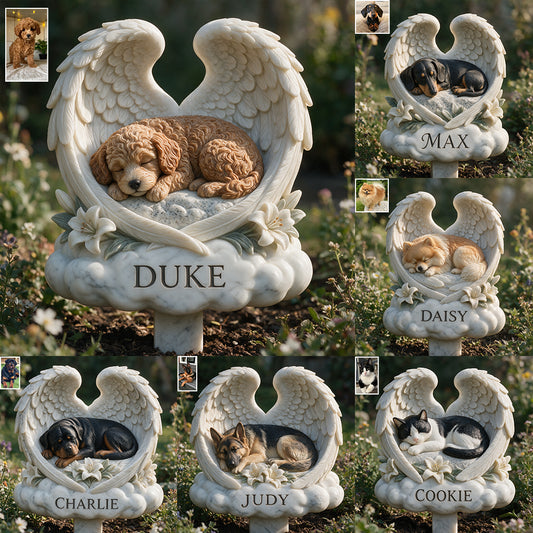 You Left Paw Prints On Our Hearts - Personalized Dog Acrylic Garden Sign/ Acrylic Plaque Sign