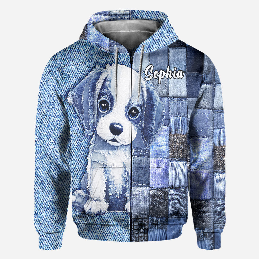 T-shirt personnalisé « Love Beagle » avec un chien.