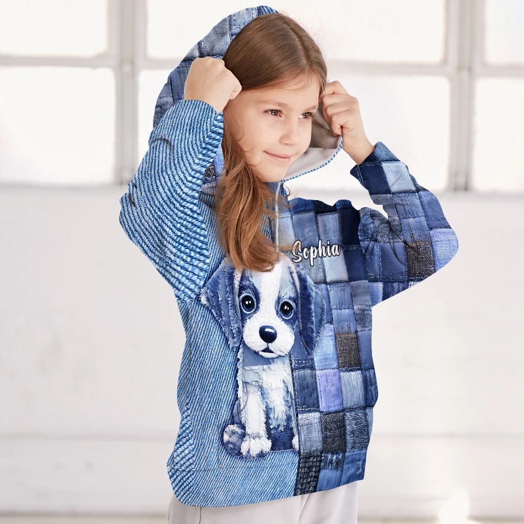 T-shirt personnalisé « Love Beagle » avec un chien.