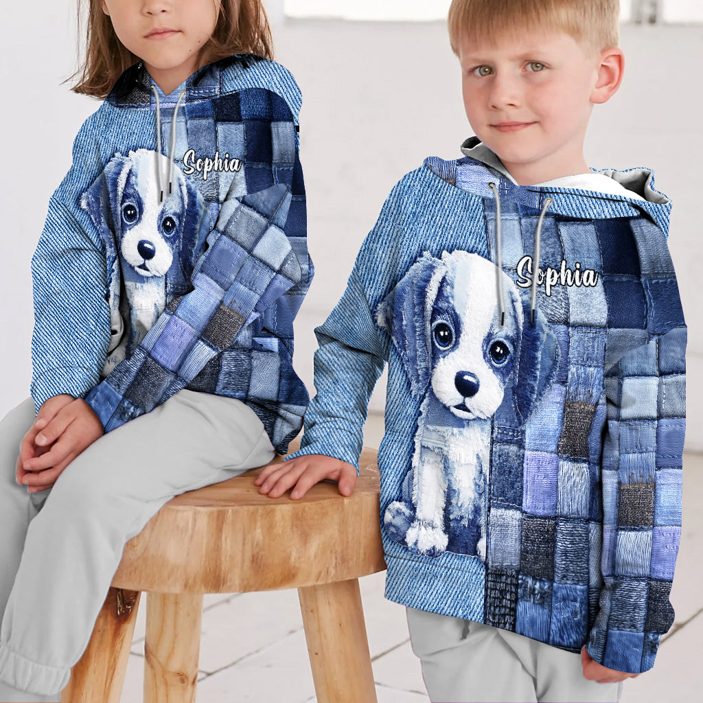 T-shirt personnalisé « Love Beagle » avec un chien.