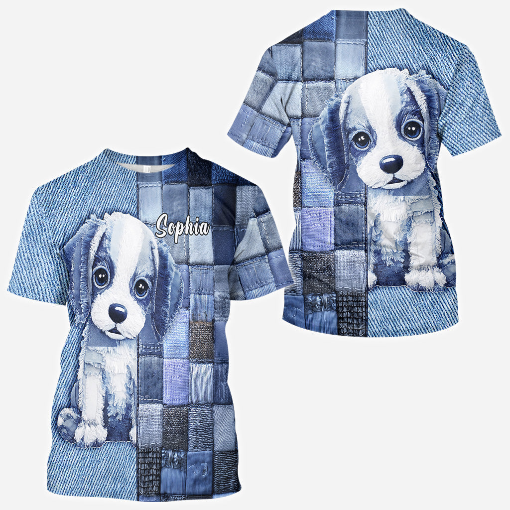 T-shirt personnalisé « Love Beagle » avec un chien.