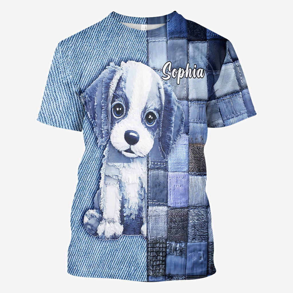 T-shirt personnalisé « Love Beagle » avec un chien.