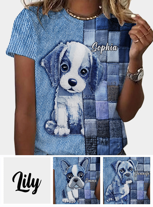 T-shirt personnalisé « Love Beagle » avec un chien.