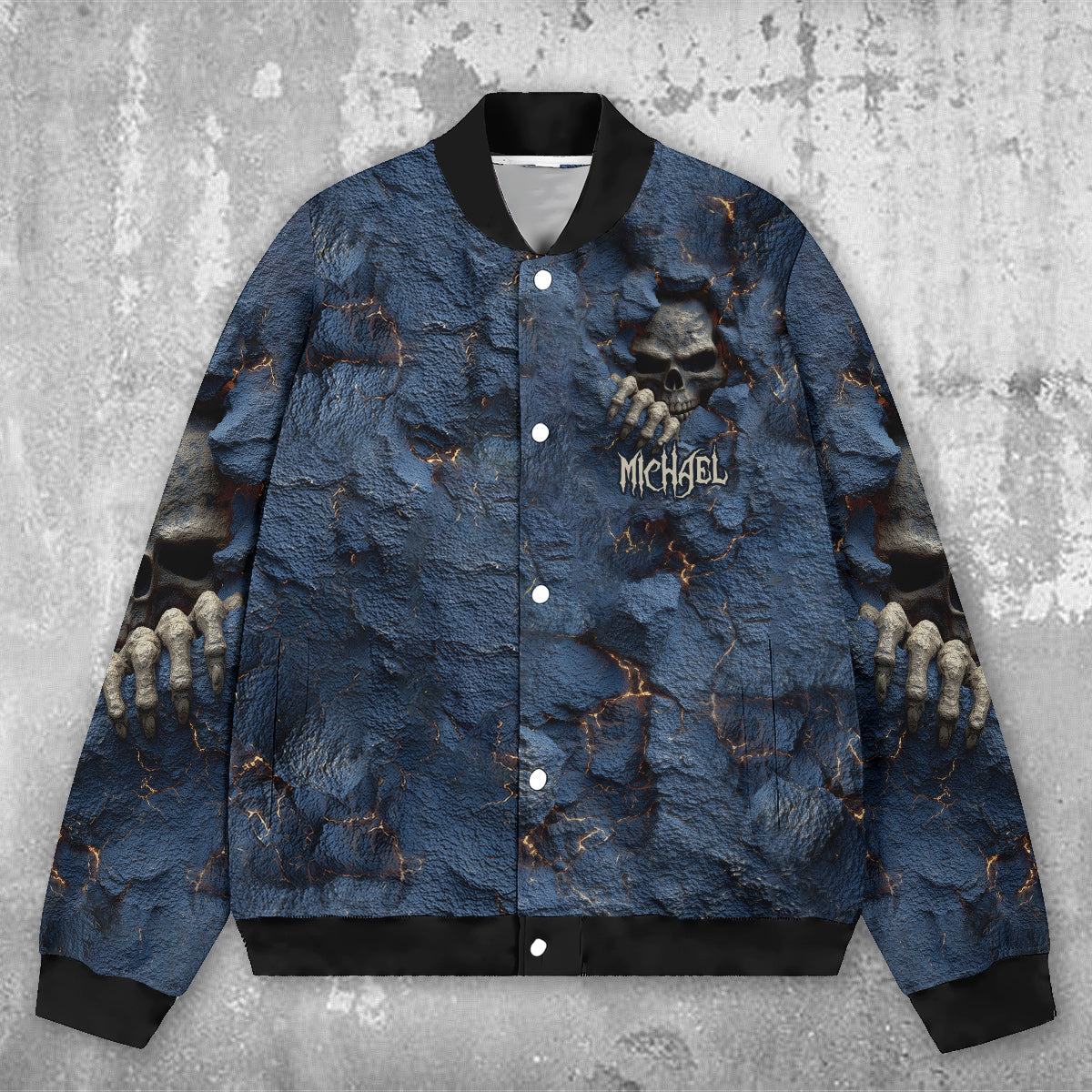Cool Skull - Personalized Skull Varsity Jacket