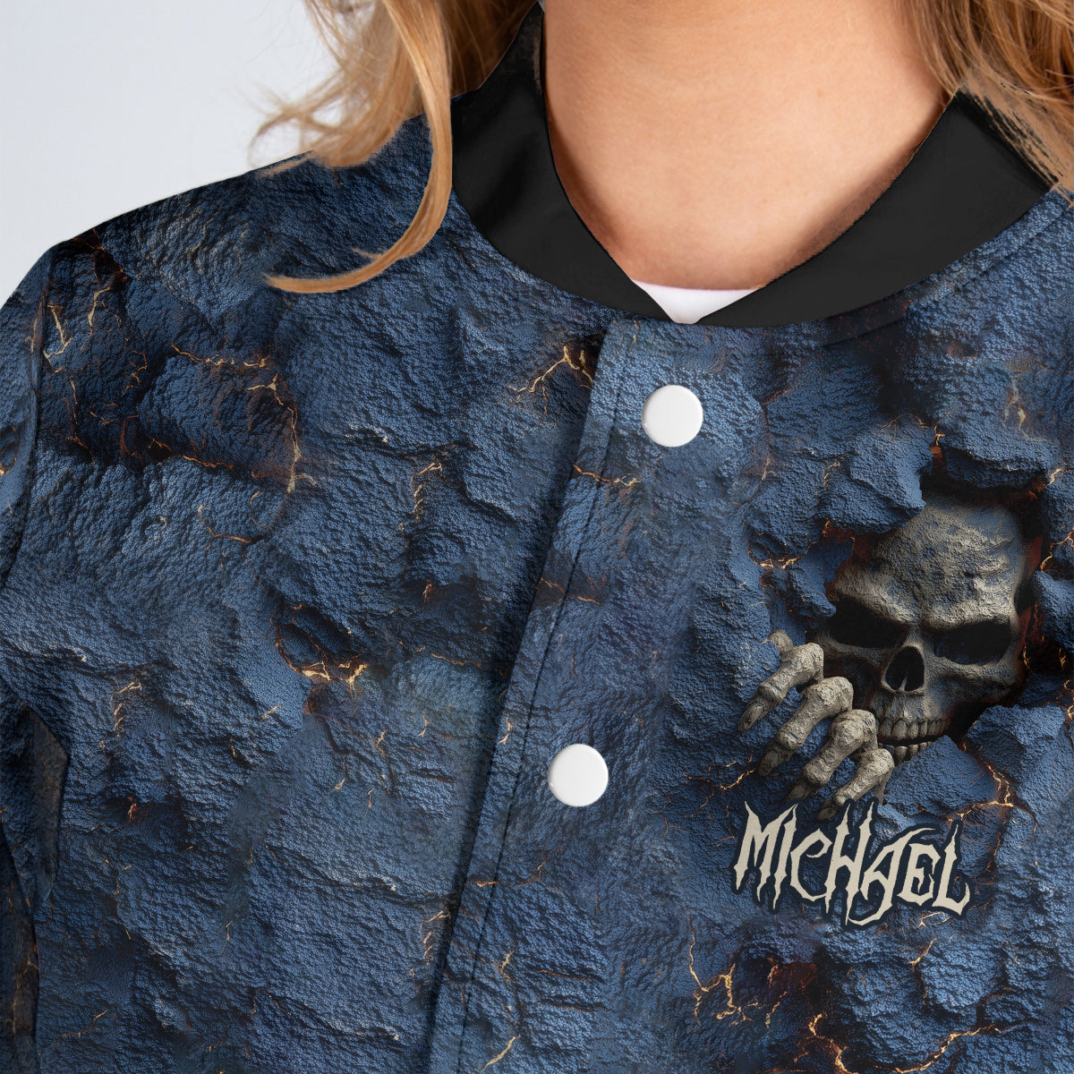 Cool Skull - Personalized Skull Varsity Jacket