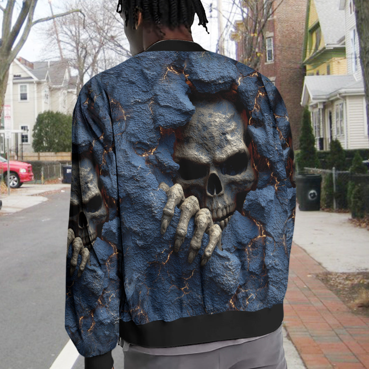 Cool Skull - Personalized Skull Varsity Jacket