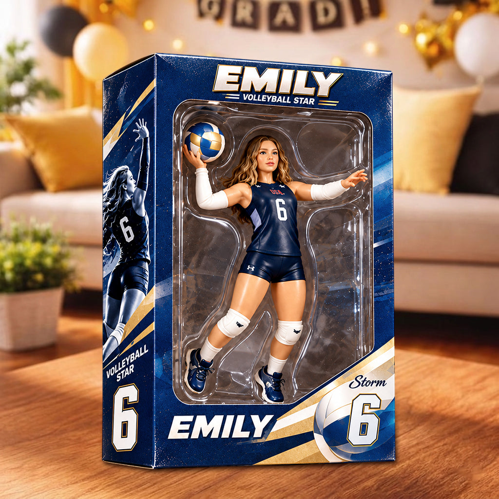 Any Sport, Any Photo - Personalized Volleyball Acrylic Display Box