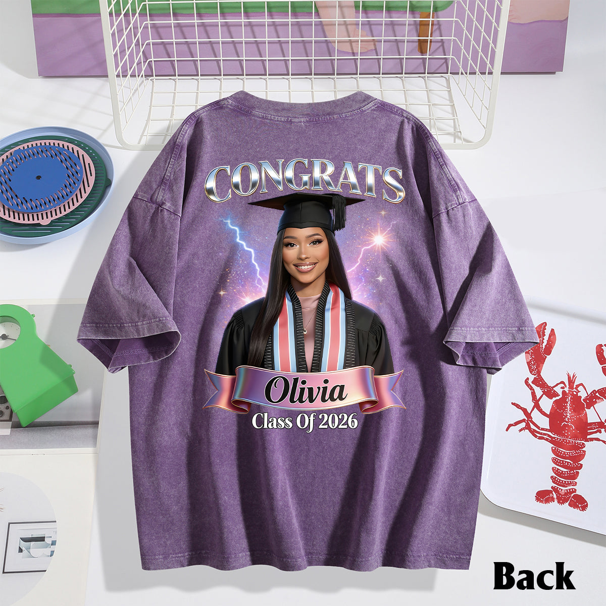 Class Of 2026 - Personalized Graduation Wash T-Shirt