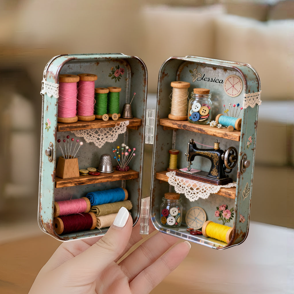 Nähbegeisterung – Personalisiertes Acryl-Diptychon