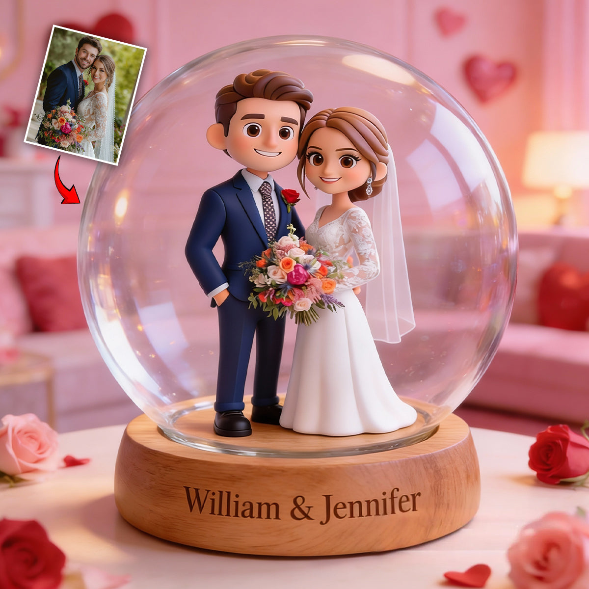 I Love You - Personalized Couple Custom Shaped Acrylic Plaque