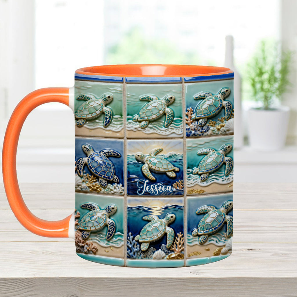 Love Turtle - Personalized Turtle Accent Mug