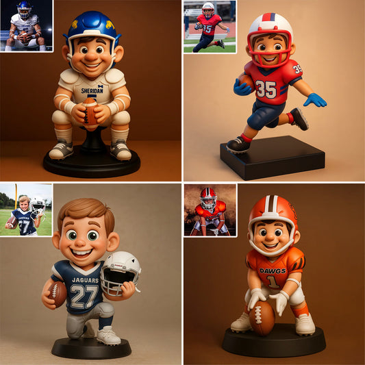 Funny Cartoonish Style - Personalized Football Custom Shaped Acrylic Plaque