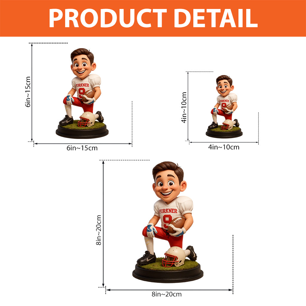 Funny Cartoonish Style - Personalized Football Custom Shaped Acrylic Plaque