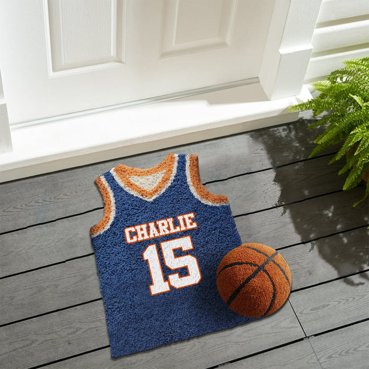 Basketball Jersey - Personalized Basketball Non-Slip Tufted Rug