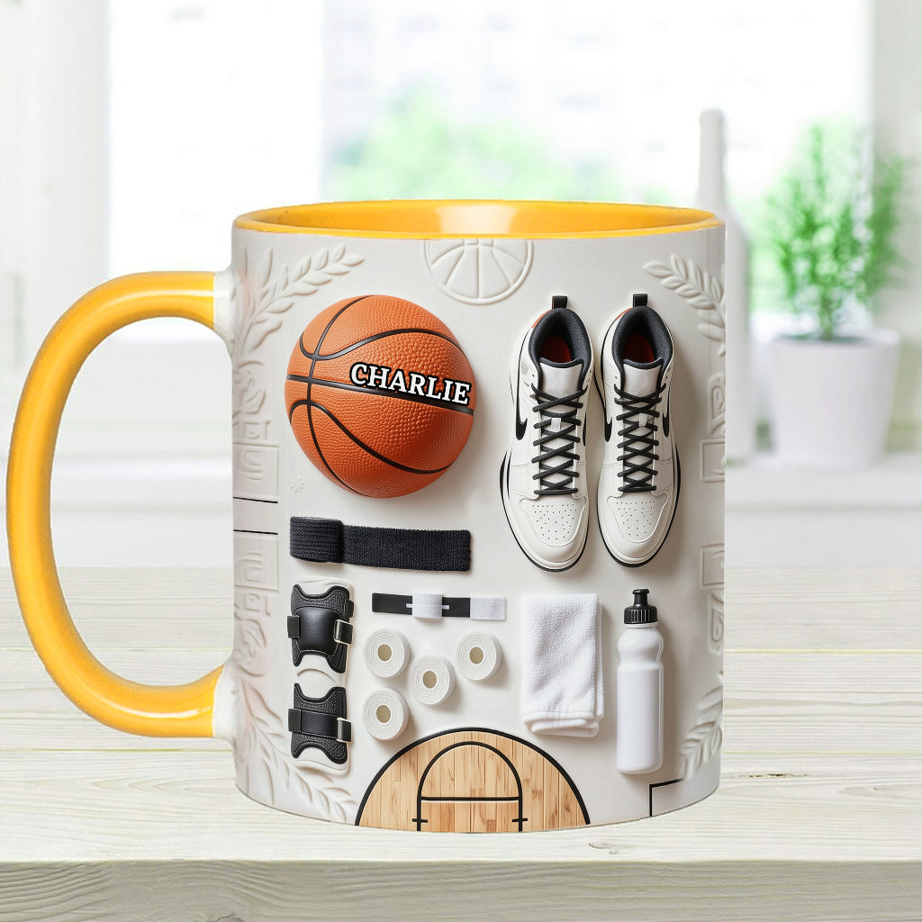 Love Basketball - Personalized Basketball Accent Mug & Coaster