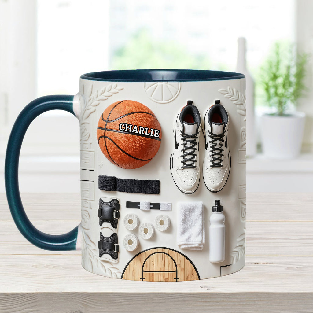 Love Basketball - Personalized Basketball Accent Mug & Coaster
