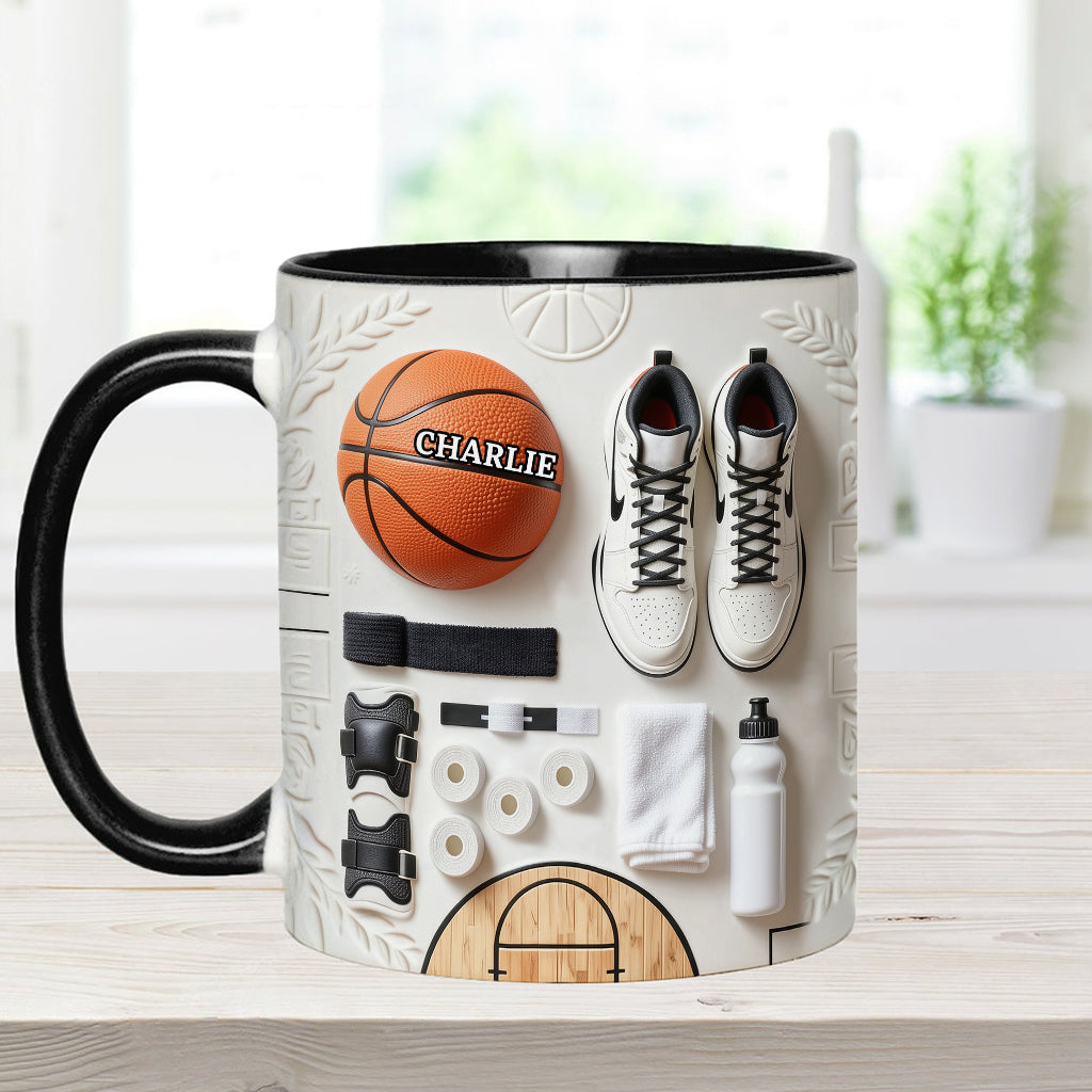 Love Basketball - Personalized Basketball Accent Mug & Coaster