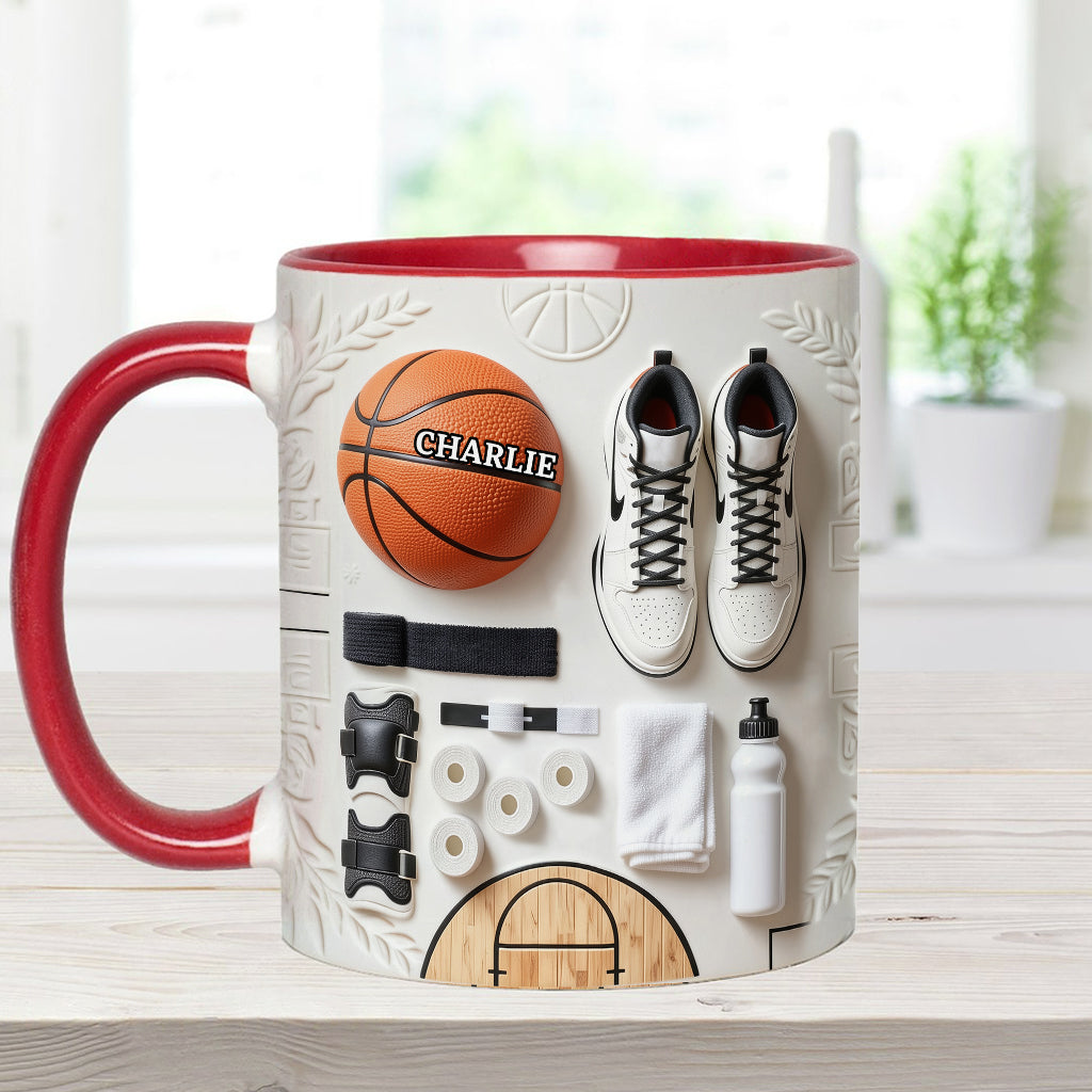 Love Basketball - Personalized Basketball Accent Mug & Coaster