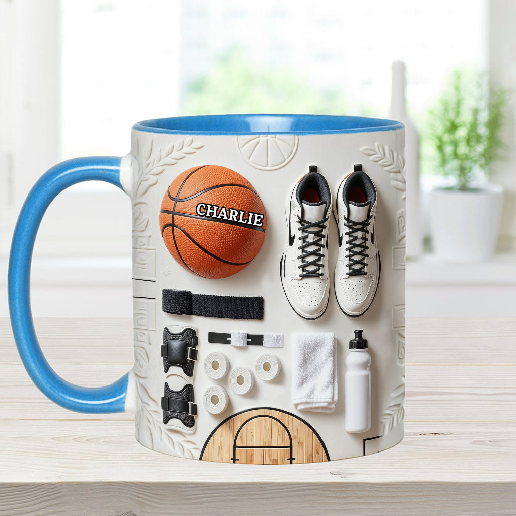 Love Basketball - Personalized Basketball Accent Mug & Coaster