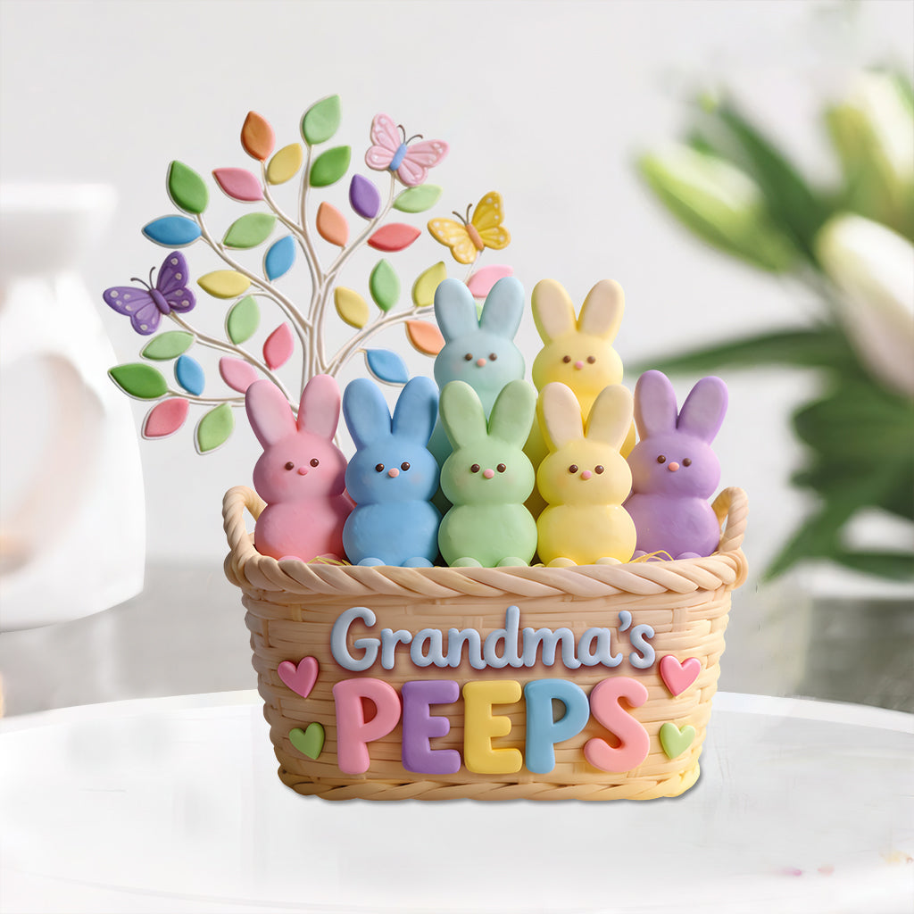 Grandma's Peeps - Personalized Grandma Custom Shaped Acrylic Plaque