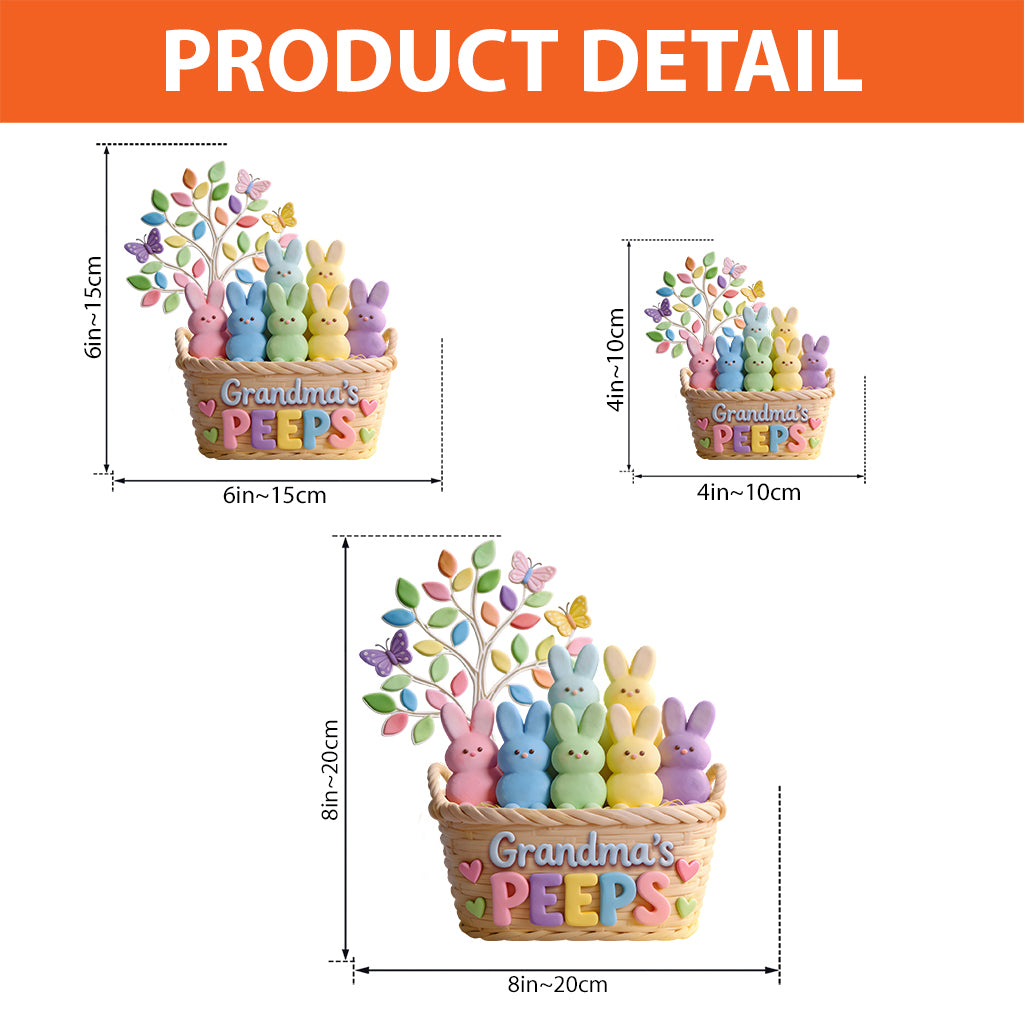 Grandma's Peeps - Personalized Grandma Custom Shaped Acrylic Plaque