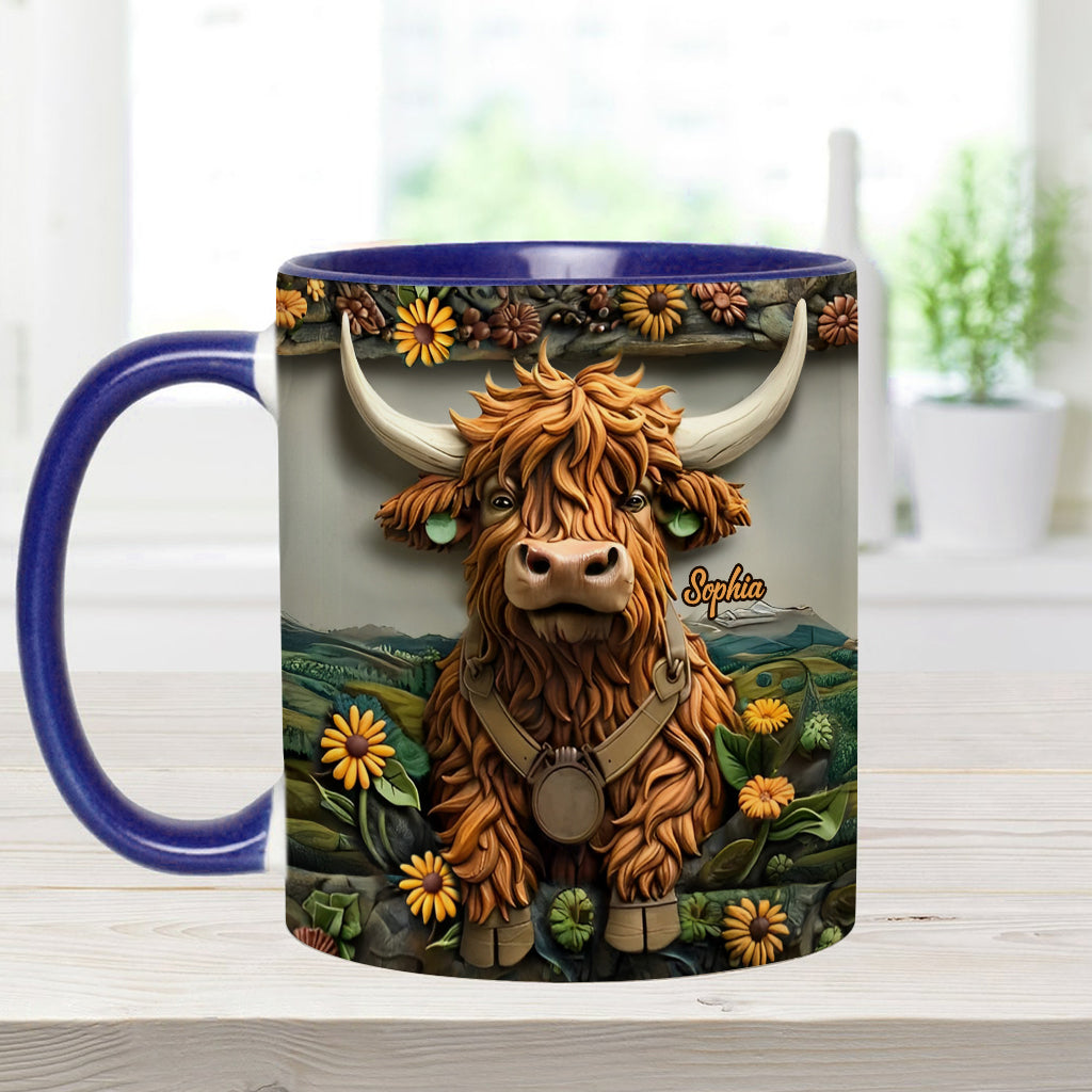 Mug personnalisé avec motif vache des Highlands - Mignonne Vache des Highlands