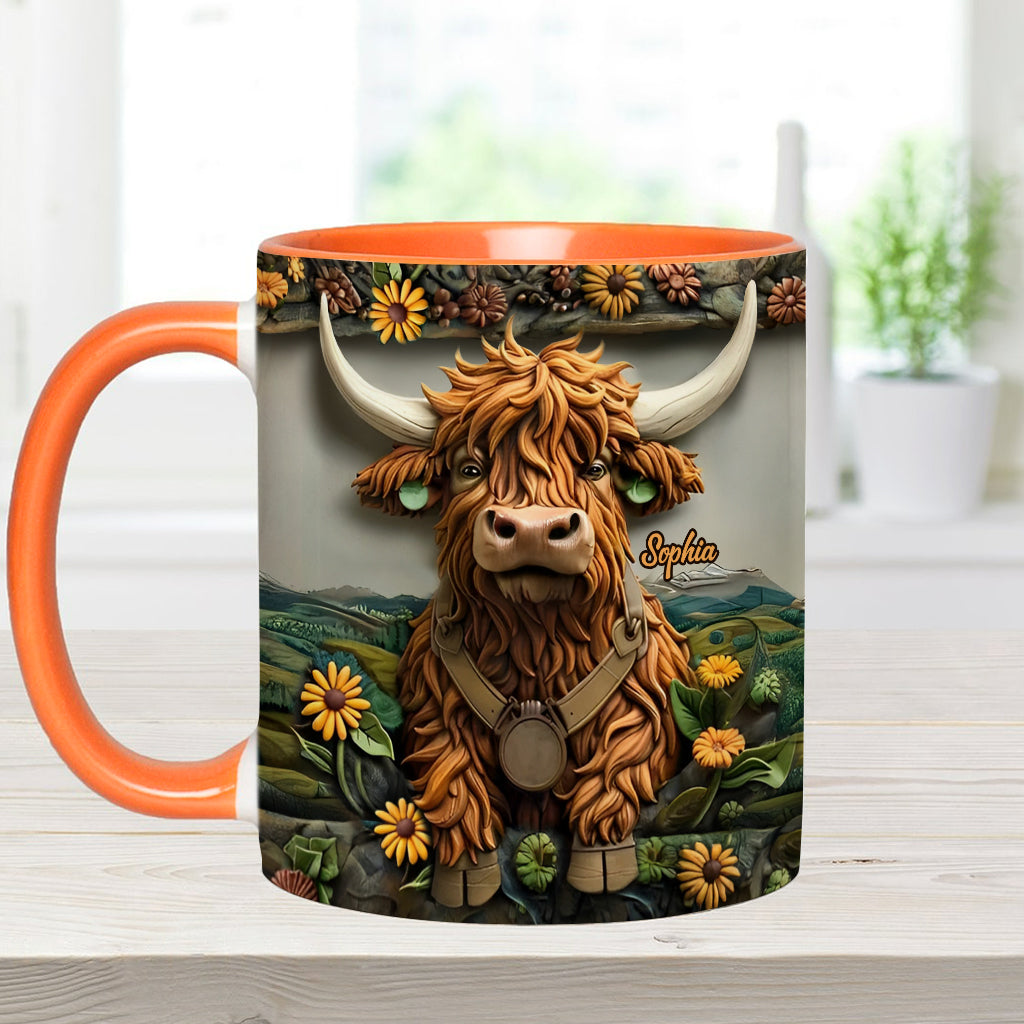 Mug personnalisé avec motif vache des Highlands - Mignonne Vache des Highlands