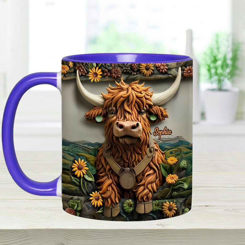 Mug personnalisé avec motif vache des Highlands - Mignonne Vache des Highlands