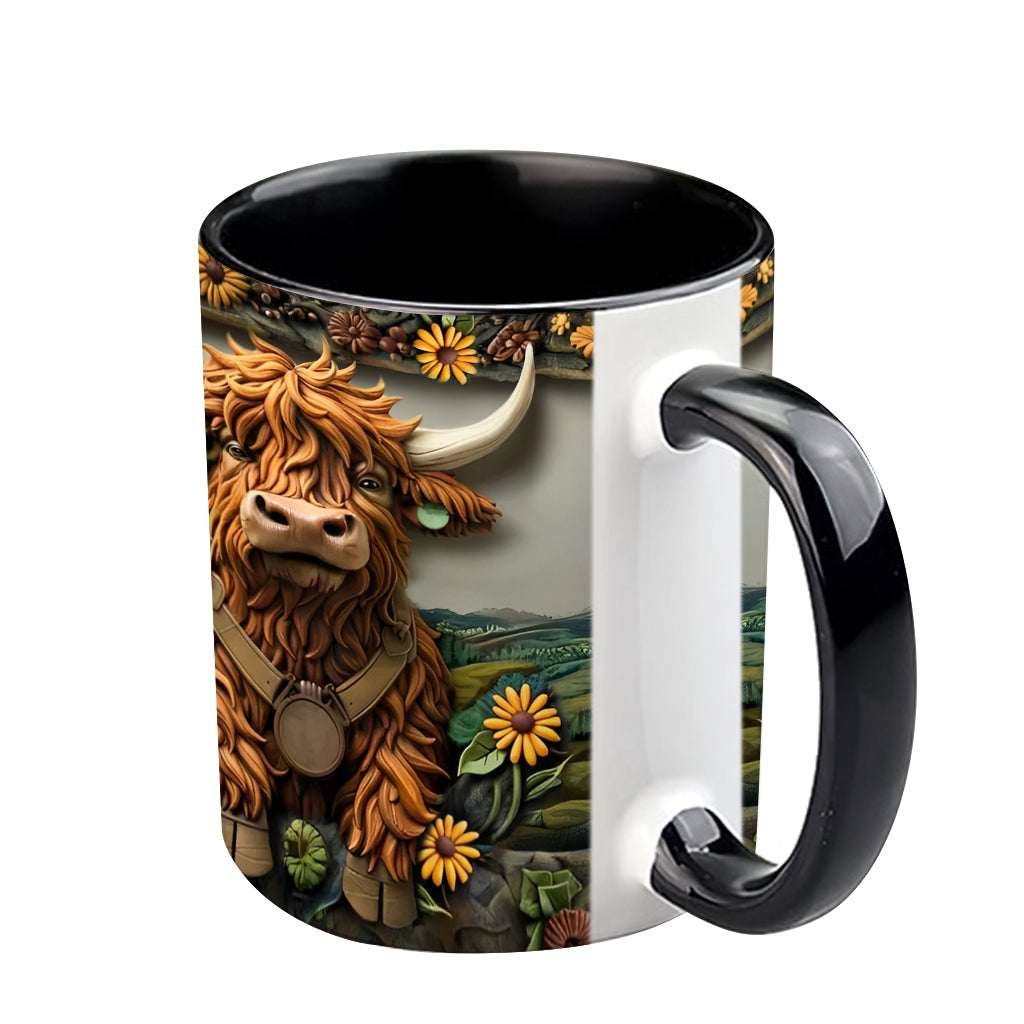 Mug personnalisé avec motif vache des Highlands - Mignonne Vache des Highlands