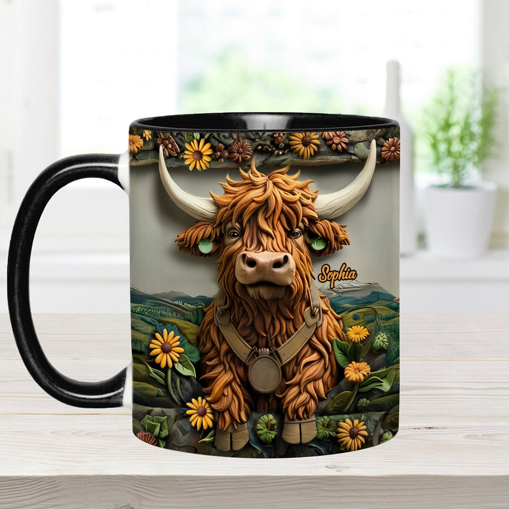 Mug personnalisé avec motif vache des Highlands - Mignonne Vache des Highlands
