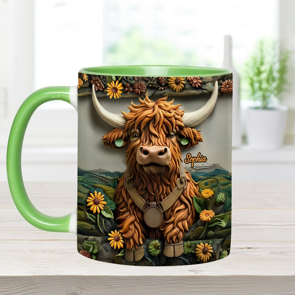 Mug personnalisé avec motif vache des Highlands - Mignonne Vache des Highlands