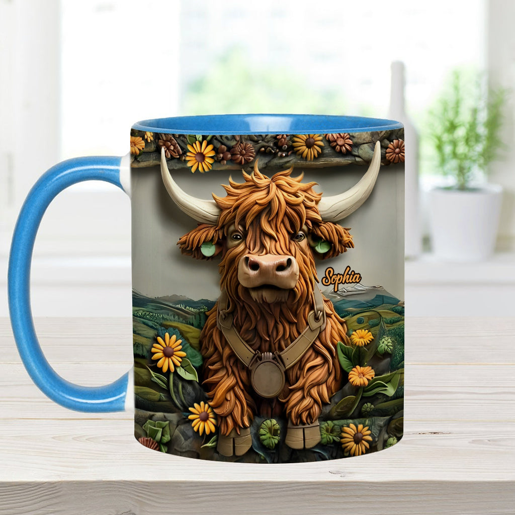 Mug personnalisé avec motif vache des Highlands - Mignonne Vache des Highlands