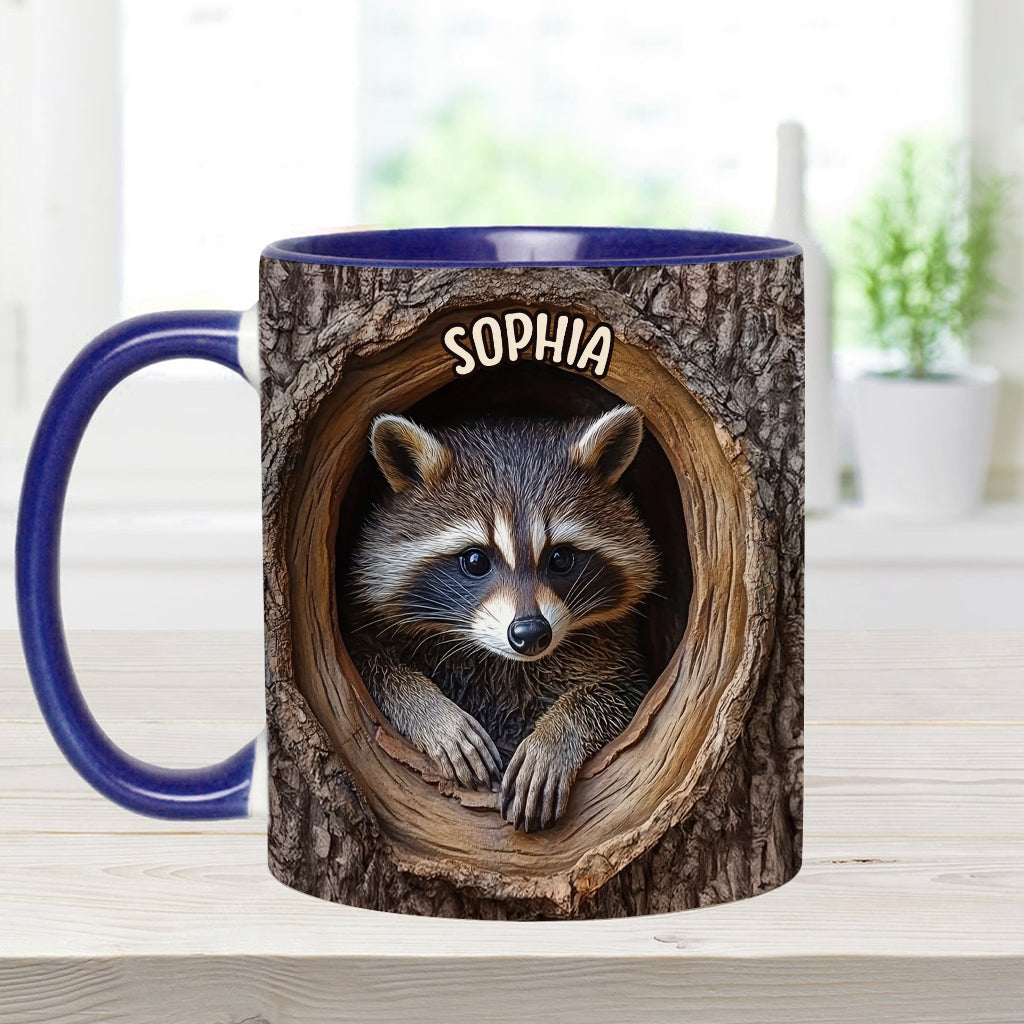Adorable Raccoon - Personalized Raccoon Accent Mug