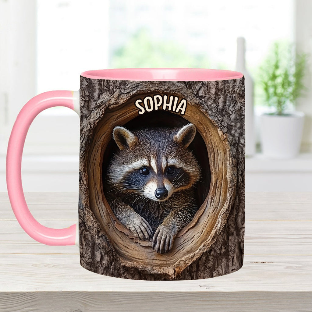 Adorable Raccoon - Personalized Raccoon Accent Mug