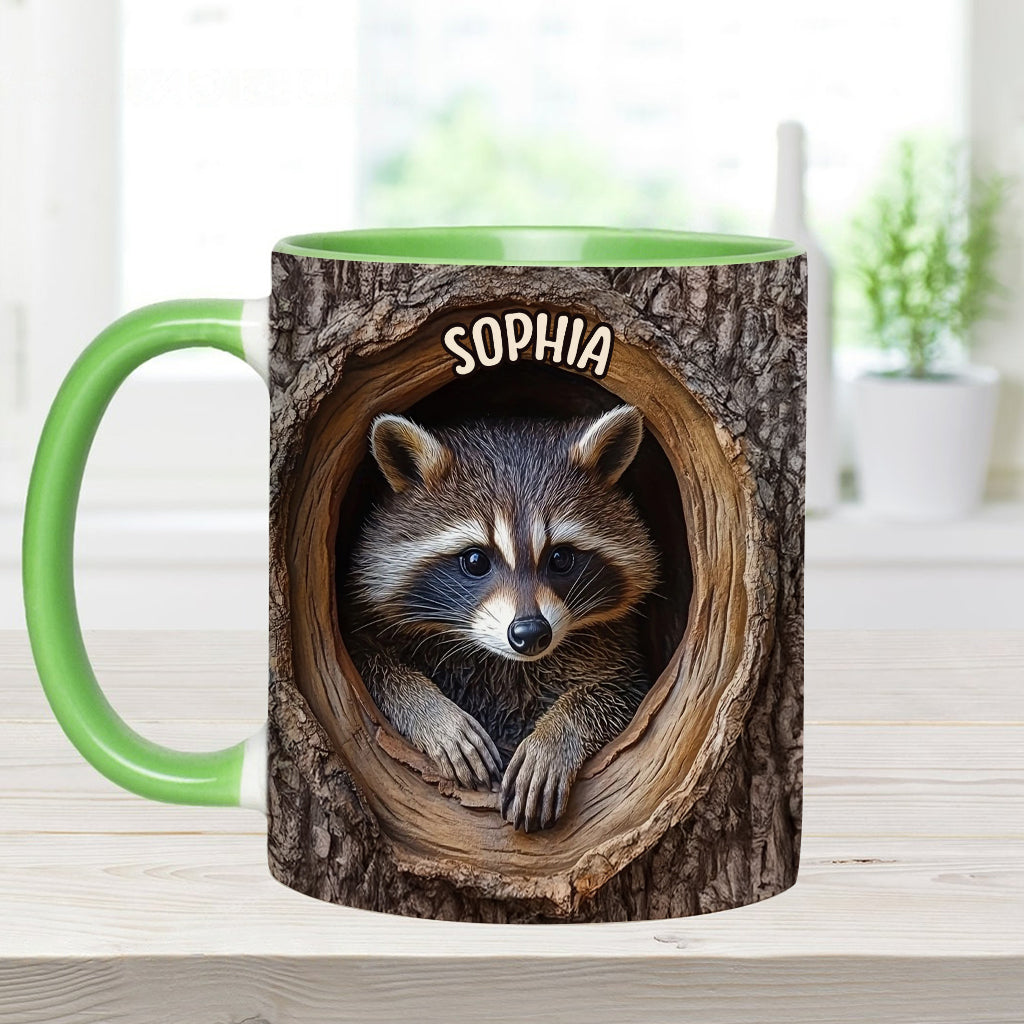 Adorable Raccoon - Personalized Raccoon Accent Mug