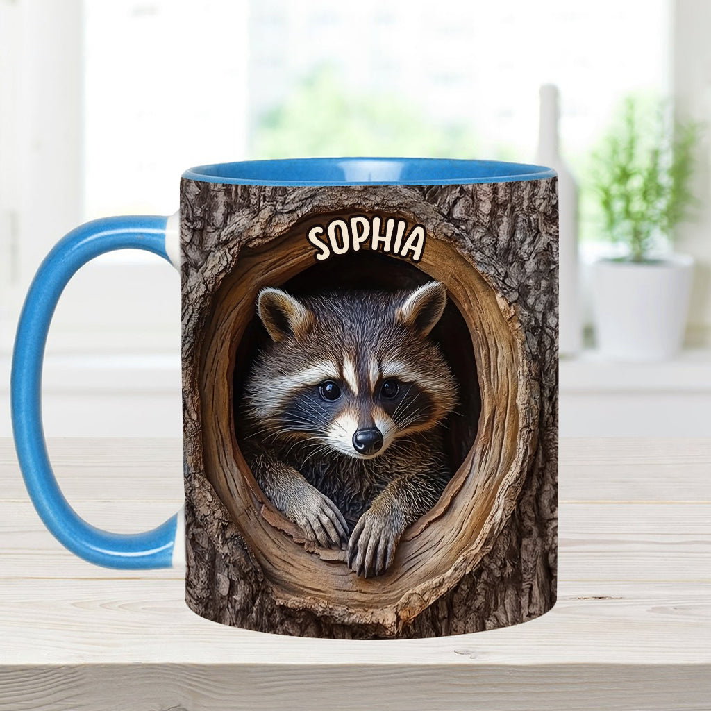 Adorable Raccoon - Personalized Raccoon Accent Mug