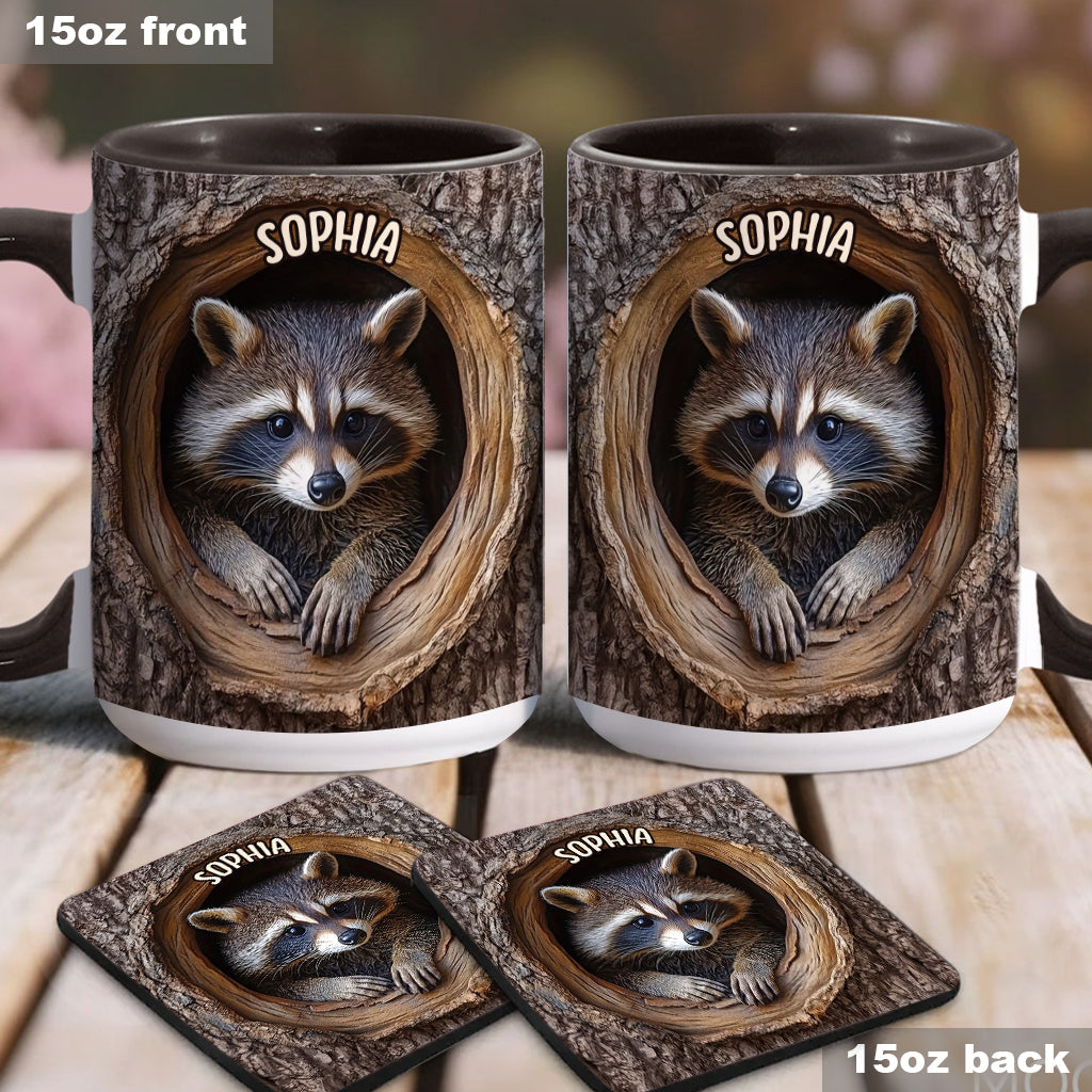 Adorable Raccoon - Personalized Raccoon Accent Mug